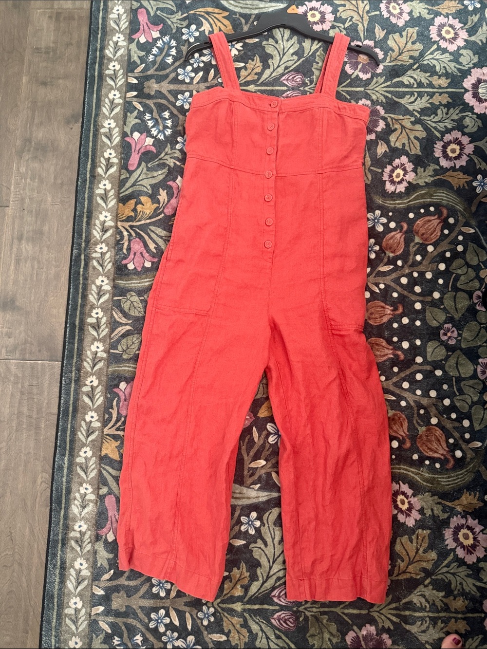 Garnet Hill Rust orange linen jumper